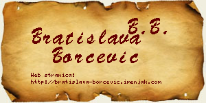 Bratislava Borčević vizit kartica